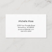 トレンディーティール（緑がかった色）ドッグトリマーポープリント名刺 名刺 (裏面)