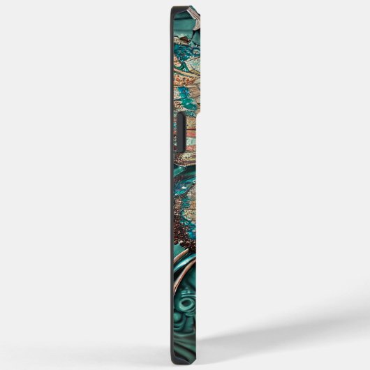 トレンディーティール(緑がかった色)バタフライパーソナライズされた名 Case-Mate iPhoneケース (裏面 / 右)