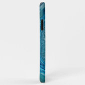 トレンディーティール（緑がかった色）ブルーアクアターコイズジオードロックパターン Case-Mate iPhoneケース (裏面/右)