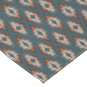 トレンディーティール（緑がかった色）ブルーオレンジダークブラウングレートライバルアート テーブルクロス (アングル)