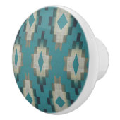 トレンディーティール(緑がかった色)ブルータウペブラウンベージュグレートバルアート セラミックノブ (右)