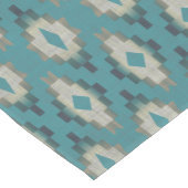 トレンディーティール(緑がかった色)ブルータウペブラウンベージュグレートバルアート ミディアムテーブルランナー (コーナー)