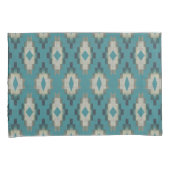 トレンディーティール（緑がかった色）ブルータウペブラウンベージュグレートバルアート 枕カバー (正面右)