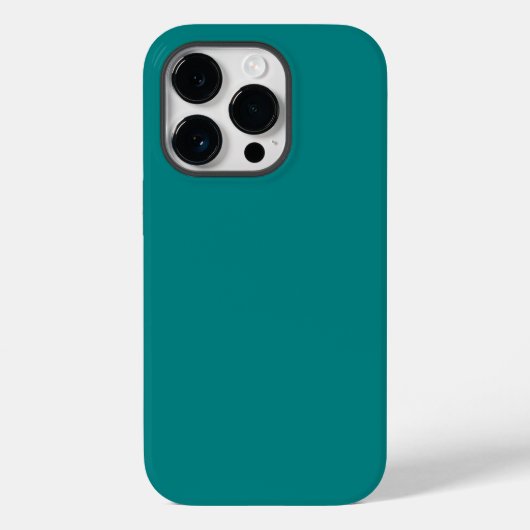 トレンディーティール(緑がかった色)ブルー無地のグリーンカラー、iPhoneケース Case-Mate iPhoneケース (裏面)
