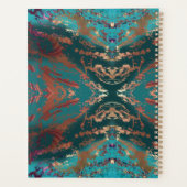 トレンディーティール（緑がかった色）モノグラム プランナー手帳 (裏面)