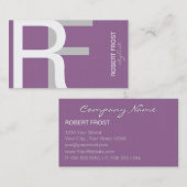 トレンディーテクスチャモノグラム背景色の選択 名刺 (正面/裏面)