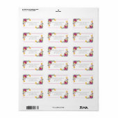 トレンディーテクニカラーボホ結婚フローラの住所 ラベル (フルシート)