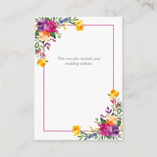 トレンディーテクニカラーボホ結婚フローラ詳細 エンクロージャーカード (裏面)