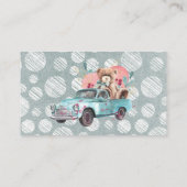 トレンディーテディベアハートおむつラッフル 名刺 (裏面)