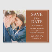 トレンディーテラコッタカラーフォトデイトマグネットを保存 (正面)