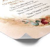 トレンディーテラコッタブルゴーニュのアーチシグネチャードリンク ポスター (角)