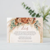 トレンディーテラコッタブルゴーニュ花パンパ詳細 エンクロージャーカード (スタンド正面)