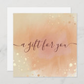 トレンディーテラコッタ水の色のギフト証明書 (正面/裏面)