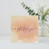 トレンディーテラコッタ水の色のギフト証明書 (スタンド正面)