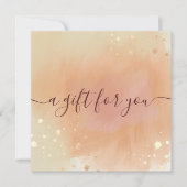 トレンディーテラコッタ水の色のギフト証明書 (正面)