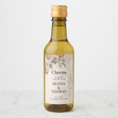 トレンディーテラコッタ花セージ茶色のウエアーチ ワインラベル (正面)