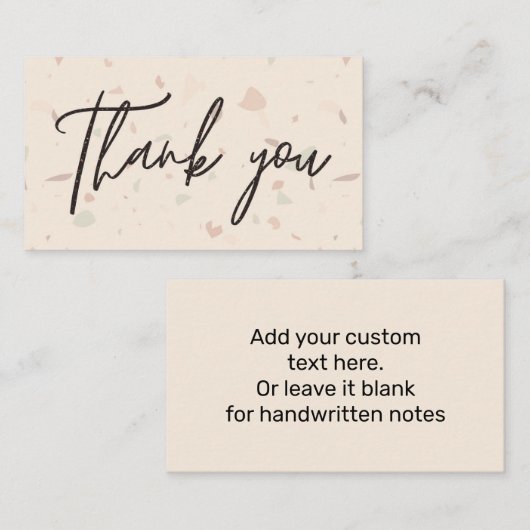トレンディーテラッツォとシグネチャースクリプトありがとう ノートカード (正面/裏面)