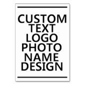 トレンディーテンプレートのアップロード画像ロゴの写真の追加 テーブルナンバー (裏面)