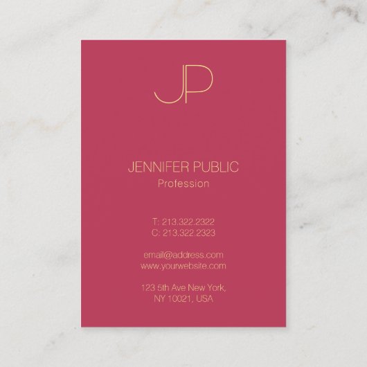 トレンディーテンプレートエレガントモノグラモダンム垂直 名刺 (裏面)