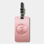 トレンディーテンプレートスタイリッシュバラ金ゴールドモノグラム ラゲッジタグ (正面縦)