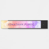 トレンディーテンプレートモダンエレガント抽象芸術黄 サインプレート (正面)