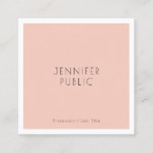 トレンディーテンプレートモダンミニマルデザインエレガント スクエア名刺 (正面)