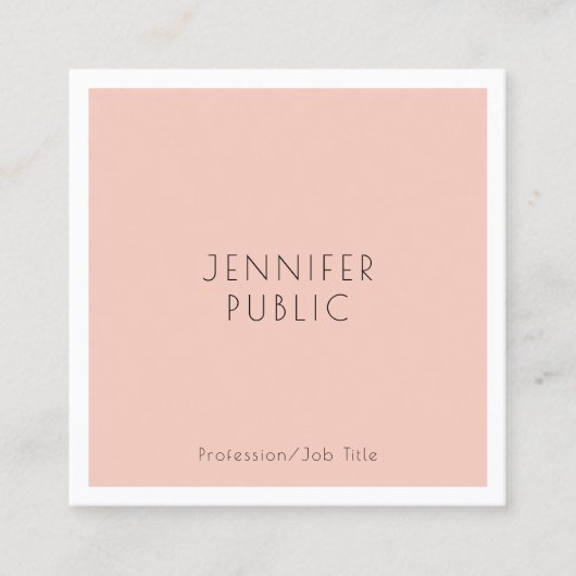 トレンディーテンプレートモダンミニマルデザインエレガント スクエア名刺 (正面)