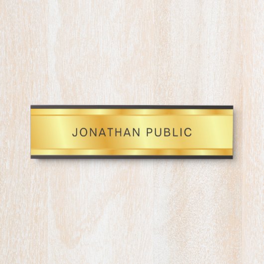 トレンディーテンプレート金ゴールドルックエレガントス サインプレート (正面)