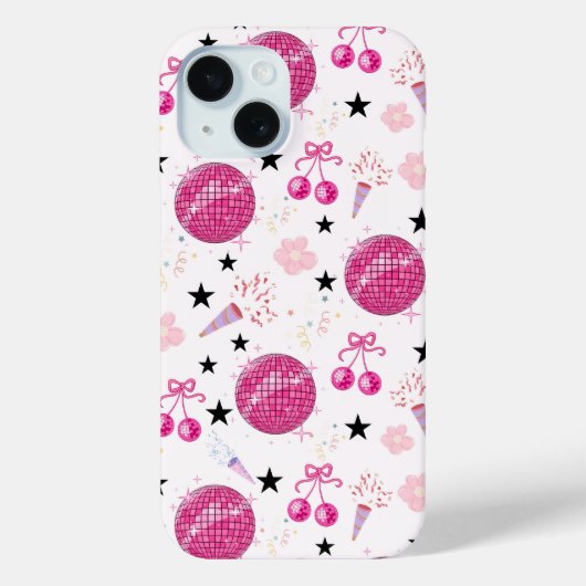 トレンディーディスコ祝祭パーティーシームレスパターン Case-Mate iPhoneケース (裏面)