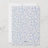 トレンディーデイジーパターンフローラ日付の保存 シーズンカード (裏面)