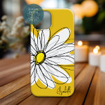 トレンディーデイジーフローライラストレーション名前をカスタムする Case-Mate iPhone 14ケース<br><div class="desc">色の背お洒落景と名前無地のまたは他の文字を追加する場所を持つデイジースケッチ。トレンディーモダン色の鮮やかな手描きデザイン。</div>