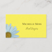 トレンディーデイジーホワイトフローラデザイナーイエロー 名刺 (正面)