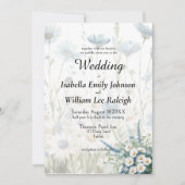 トレンディーデイジー&フェードデニムカントリーウェディング 招待状 (正面)