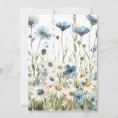 トレンディーデイジー&フェードデニムカントリーウェディング 招待状 (裏面)