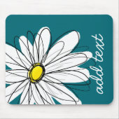 トレンディーデイジー（青と黄） マウスパッド (正面)