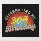 トレンディーデイ祝フェジャントの誕生日 スパークリングワインラベル (シングルラベル)