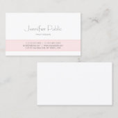 トレンディーデザインエレガントモノグラムクリーンプレーンラグジュアリー 名刺 (正面/裏面)