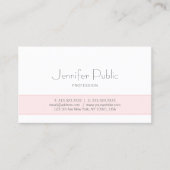 トレンディーデザインエレガントモノグラムクリーンプレーンラグジュアリー 名刺 (正面)