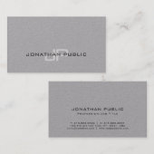 トレンディーデザインスタイリッシュモノグラムシンプルプレインラグジュアリー 名刺 (正面/裏面)