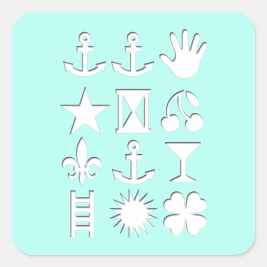 トレンディーデザイン スクエアシール (正面)