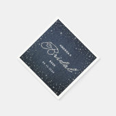 トレンディーデニムダイアモンドエレガントブライダルシャワーカスタム スタンダードカクテルナプキン (角)