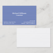 トレンディーデニムブルーラインパターモダンンエレガントDIY 名刺 (正面/裏面)