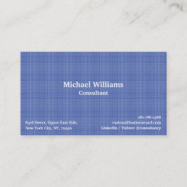 トレンディーデニムブルー市松模様にパターンモダンエレガントン 名刺