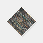 トレンディートライバルアフリカパターンZebraプリント スタンダードカクテルナプキン (角)