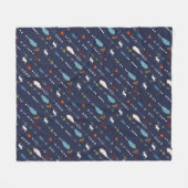 トレンディートライバルマウス&フェザードアローパーソナライズされた フリースブランケット (正面(横))