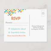 トレンディートライバル&アローベイビーシャワーRSVPはがき インビテーションポストカード (裏面)