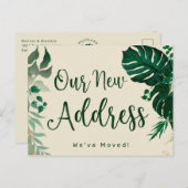 トレンディートロピカルをテーマにした新しいアドレス移動 案内ポストカード (正面/裏面)