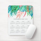 トレンディートロピカルウォーターカラー | 2018カレンダー マウスパッド (マウス)