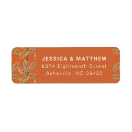 トレンディートロピカルパームツリーズオレンジ差出人住所 ラベル