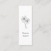 トレンディートロピカルパームツリーズモダンプロフェッショナル スキニー名刺 (正面)